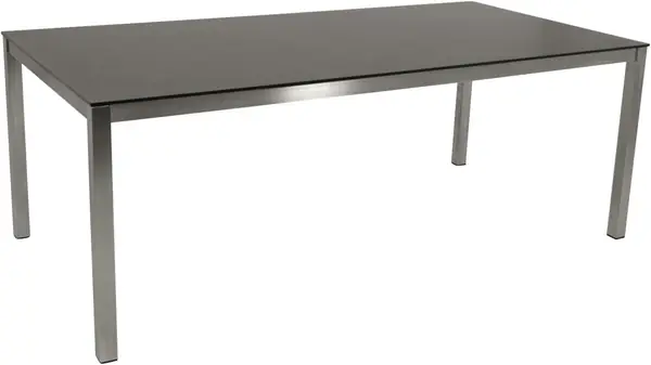 DEGAMO Gartentisch Sydney, 200x100cm, Edelstahl 