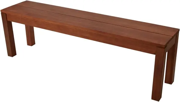 Hockerbank Brasilia 150cm ohne Rückenlehne, Eukalyptus…