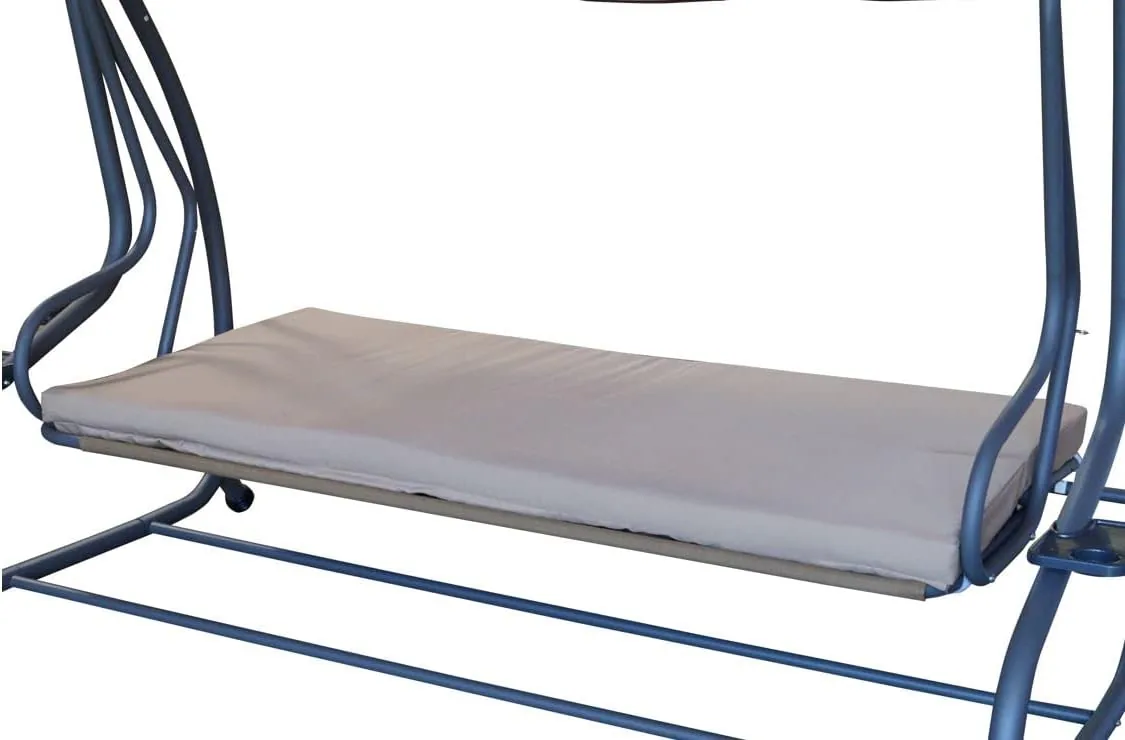 DEGAMO Hollywoodschaukel Miami 4-sitzer 228cm, klappbar als Liege, grau/Creme — Ansicht 4
