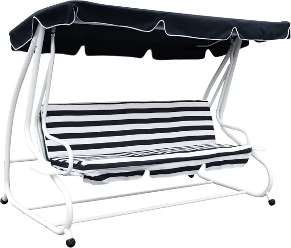 Hollywoodschaukel Miami 4-sitzer 228cm, Stahlgestell…