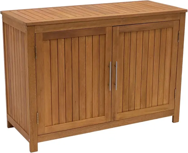 Holz Gartenschrank Cabinet 120x50cm mit Zwei Ebenen…