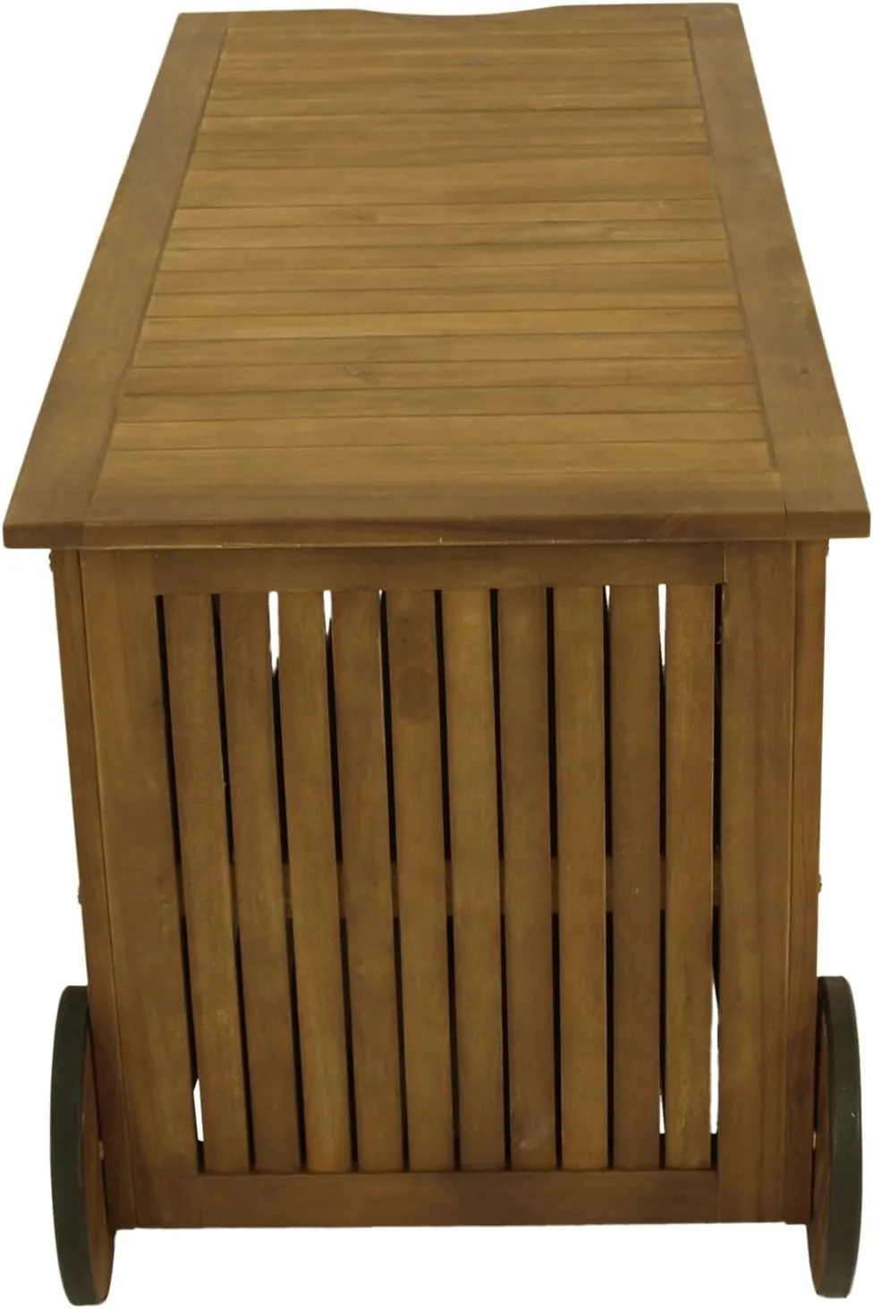 DEGAMO Kissenbox Auflagenbox NAVARRA mit Rollen, Akazienholz braun geölt, Outdoor, FSC®-zertifiziert — Ansicht 3