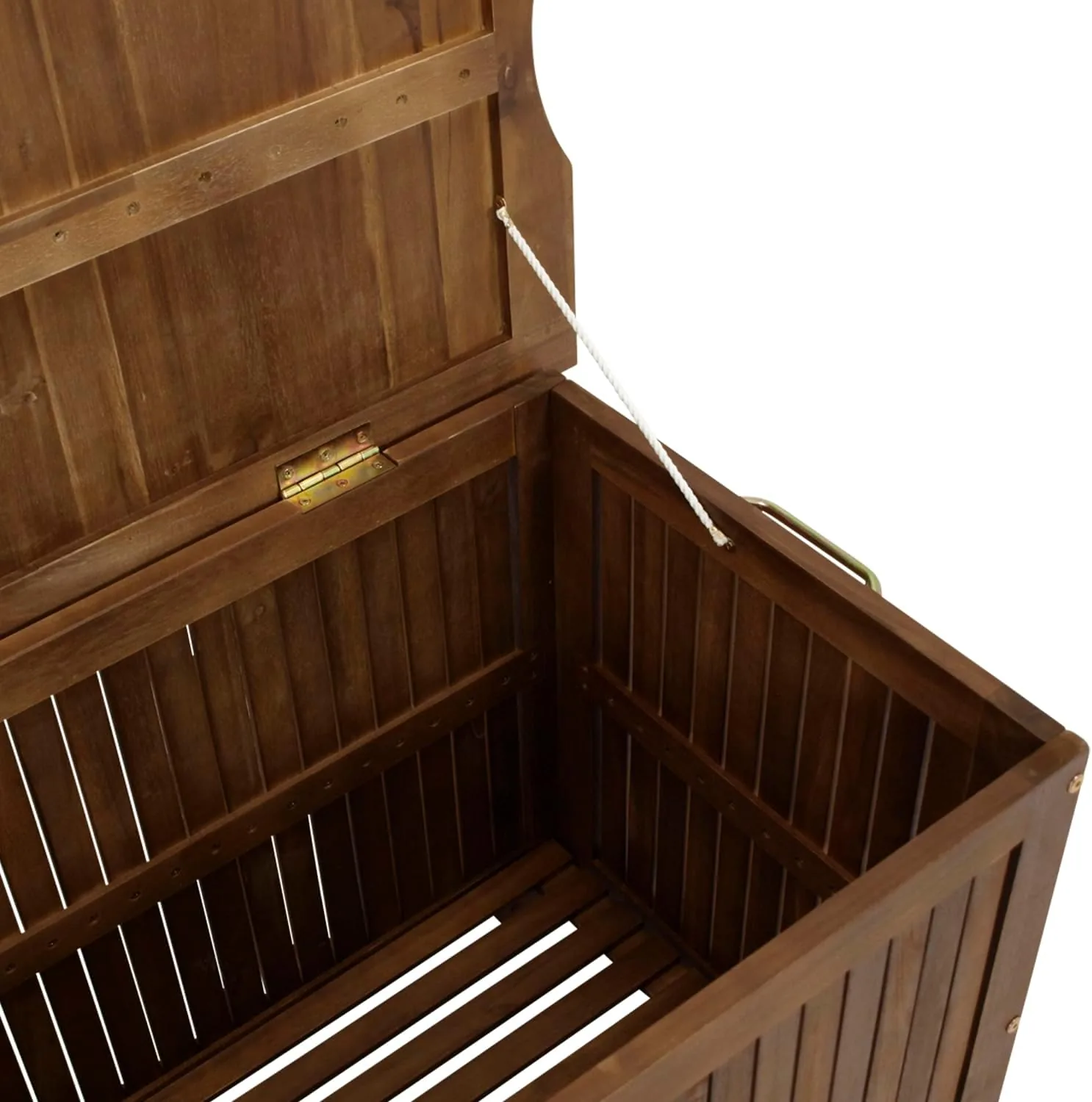 DEGAMO Kissenbox Auflagenbox NAVARRA mit Rollen, Akazienholz braun geölt, Outdoor, FSC®-zertifiziert — Ansicht 6