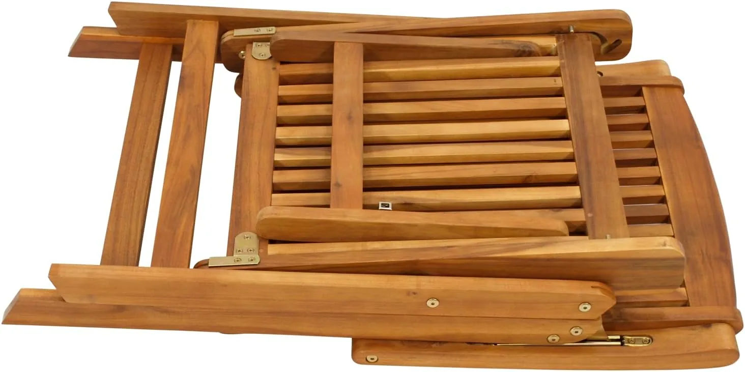 DEGAMO Klappessel Relaxsessel Maracana mit ausziehbarem Fußteil, klappbar, verstellbar und ausziehbar Akazienholz braun geölt, Outdoor — Ansicht 5