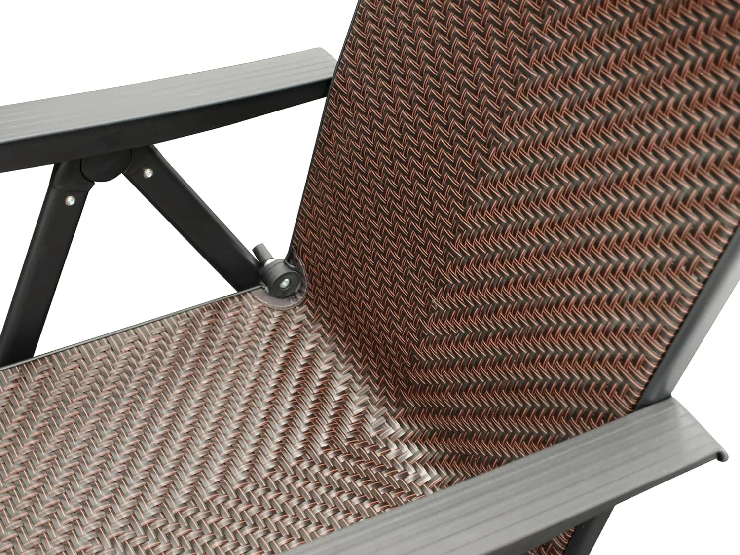 DEGAMO Klappsessel Gartensessel Antibes Hochlehner, Metall und Polyrattan braun, 7-Fach verstellbar, faltbar, Outdoor — Ansicht 5