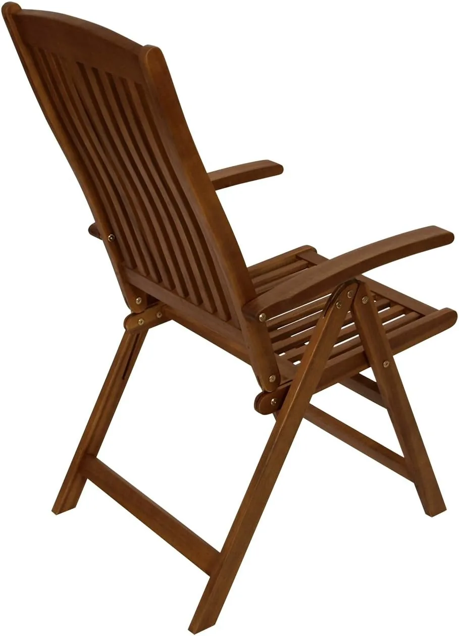 DEGAMO Klappsessel Gartensessel Maracana 5-Fach verstellbar, Holz Akazie braun geölt, Outdoor — Ansicht 3