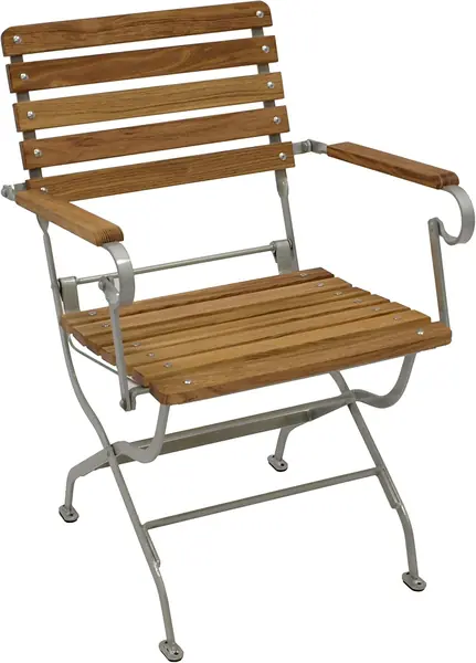 Klappsessel Gartenstuhl Passau mit Armlehnen, Gestell…