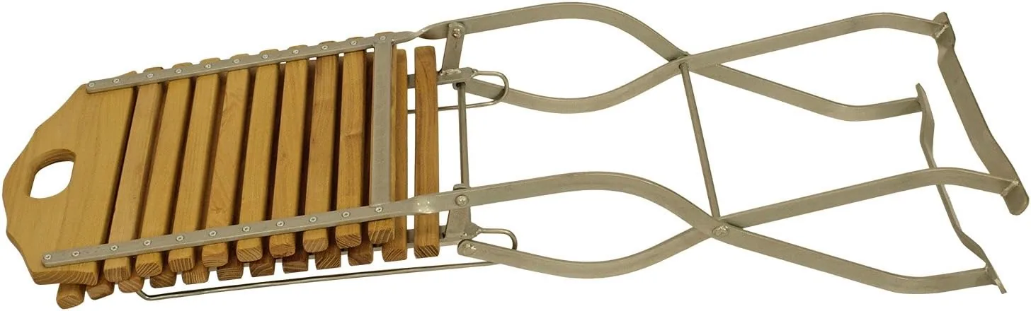 DEGAMO Klappstuhl Gartenstuhl Kurgarten Bad Tölz, Gestell Stahl verzinkt + transparent pulverbeschichtet, Holz Robinie (2-er Set), klappbar, Outdoor — Ansicht 3