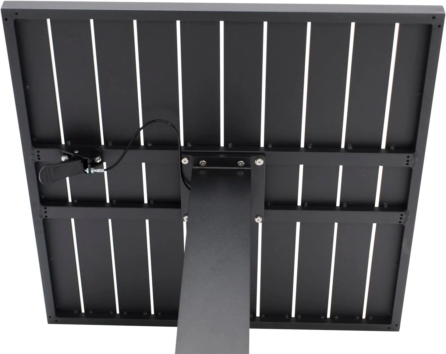DEGAMO Lifttisch Stehtisch Laval 75x75cm quadratisch, höhenverstellbar 70/100cm, Aluminium anthrazit, wetterfest und rostfrei — Ansicht 5