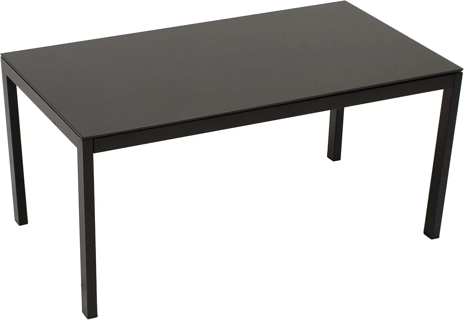 DEGAMO Lounge Set Arona 4-teilig (2X Loungesessel, 1x Loungesofa, 1x Tisch 80x45cm), Metall + Textilgewebe schwarz, Outdoor — Ansicht 4