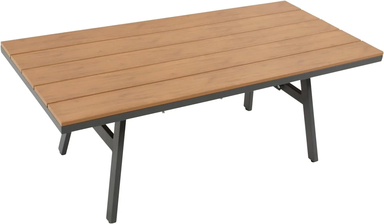 DEGAMO Loungeset Gartenset Calgary 4-teilig, Aluminium anthrazit + Kunstholz, Polster grau, wetterfest, Outdoor — Ansicht 5
