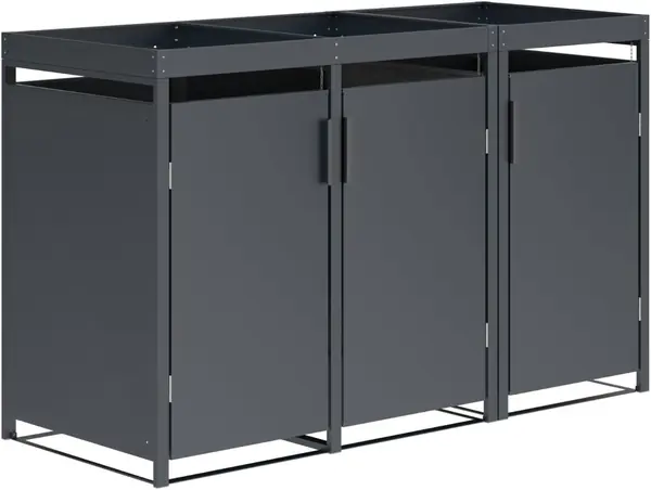 Mülltonnenbox 3-er Mülltonnenhaus ULM für 3X Tonnen 120…