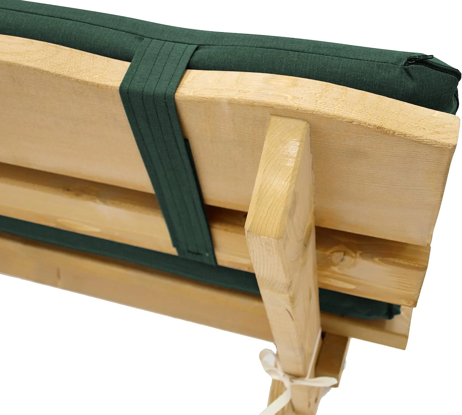 DEGAMO Polsterauflage Bankauflage Set Dallas 2-teilig für Bank 4-sitzer 195cm, Separates Rückenpolster, dunkelgrün — Ansicht 2