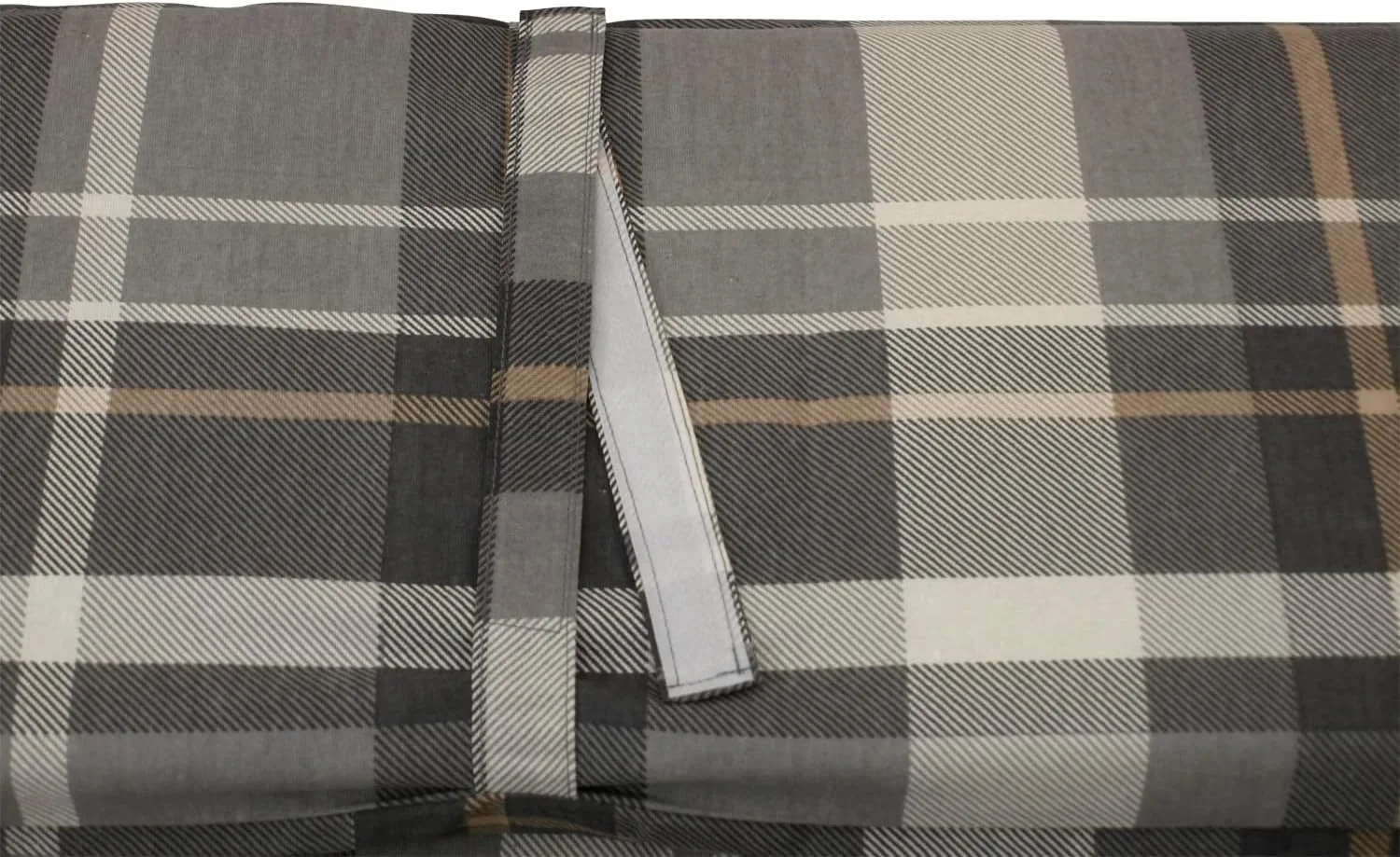 DEGAMO Polsterauflage Bankauflage Set Seattle 2-teilig für Bank 4-sitzer 195cm, Separates Rückenpolster, grau/beige kariert, Outdoor — Ansicht 4