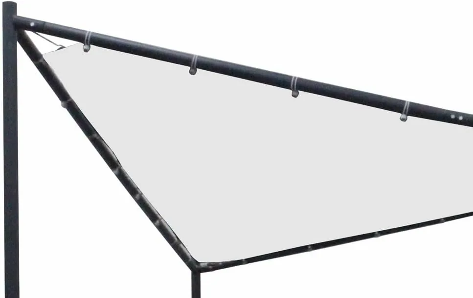 DEGAMO Sonnensegel Walmdach Pavillon Orlando 350x350cm, Dach wasserdicht Weiss — Ansicht 3