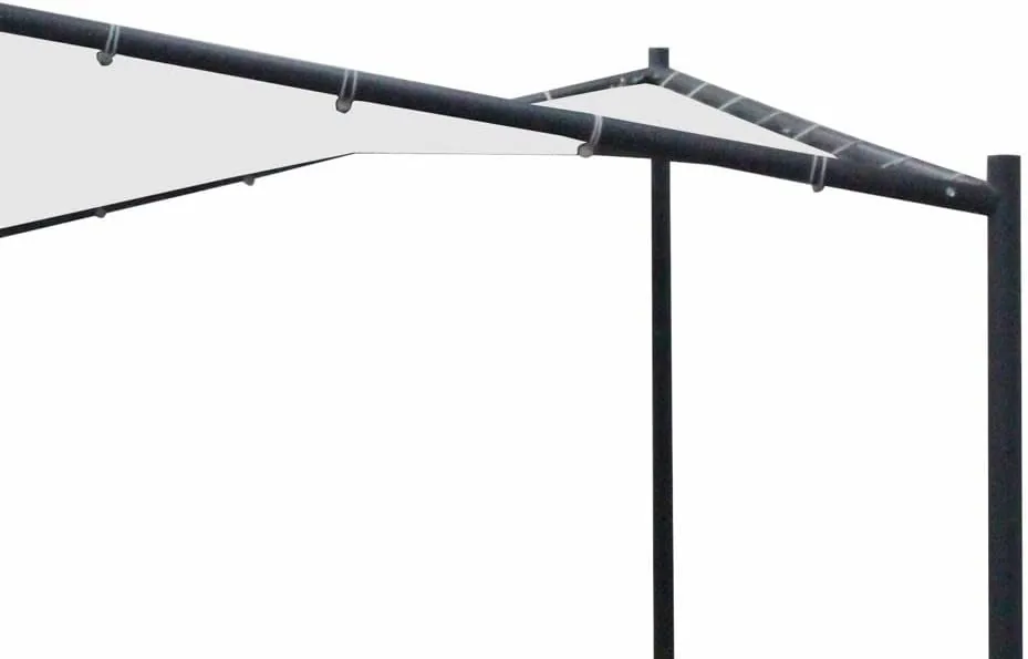 DEGAMO Sonnensegel Walmdach Pavillon Orlando 350x350cm, Dach wasserdicht Weiss — Ansicht 4