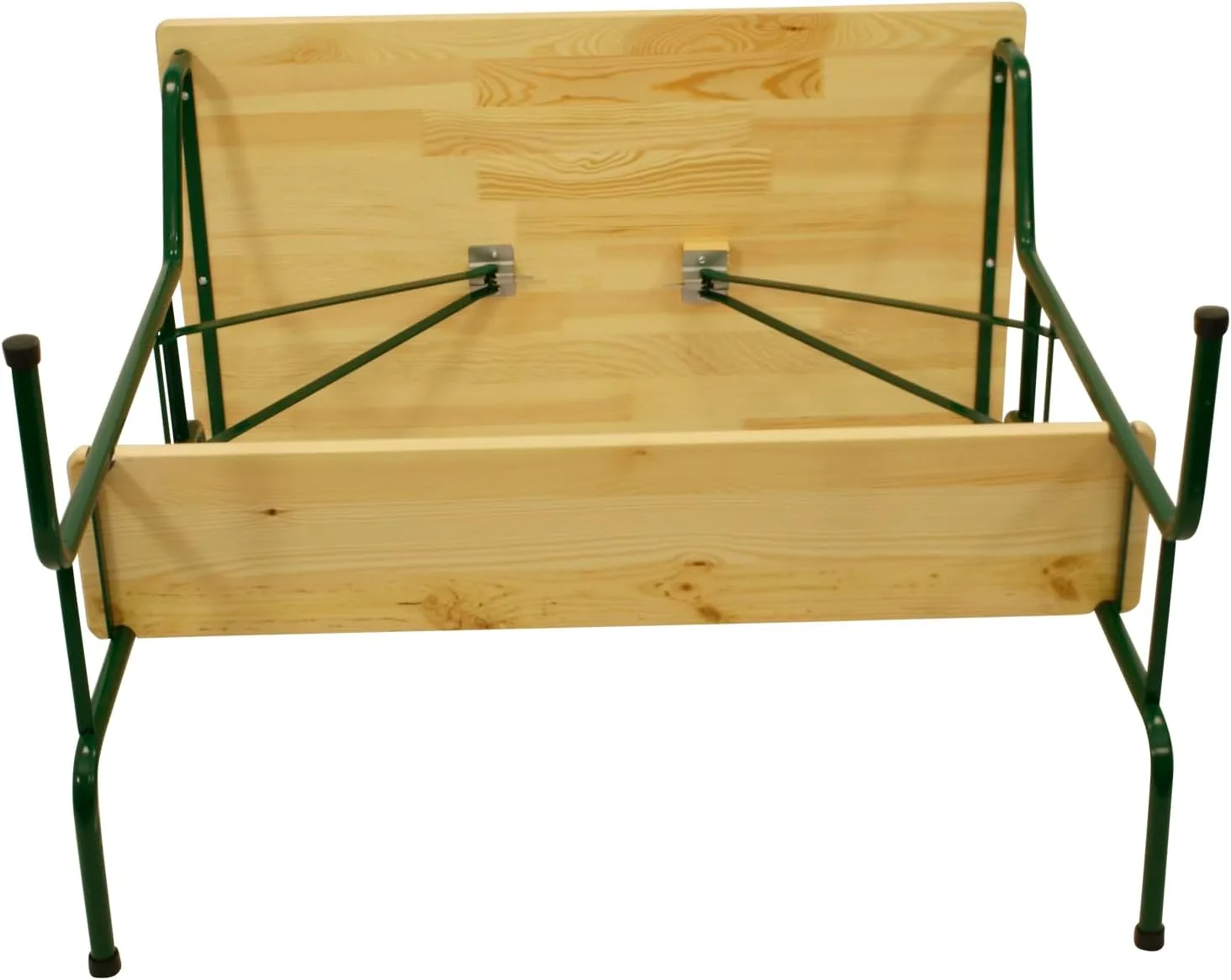 DEGAMO Stehtisch Bartisch Bamberg 70 x 113 cm, Gestell Stahlrohr dunkelgrün, Tischplatte Kiefernholz transparent beschichtet, klappbar, Höhe 110cm — Ansicht 6