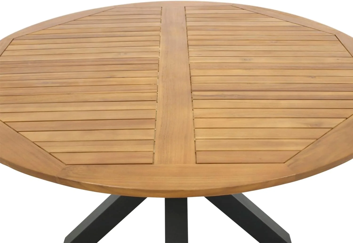 DEGAMO XL Gartentisch Madeira 130cm rund, Metall anthrazit + Akazienholz geölt, Outdoor, FSC®-Zertifiziert — Ansicht 3