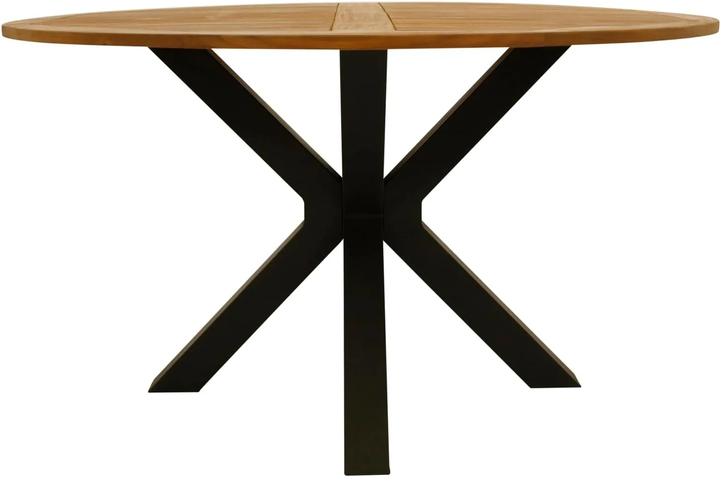 DEGAMO XL Gartentisch Madeira 130cm rund, Metall anthrazit + Akazienholz geölt, Outdoor, FSC®-Zertifiziert — Ansicht 4